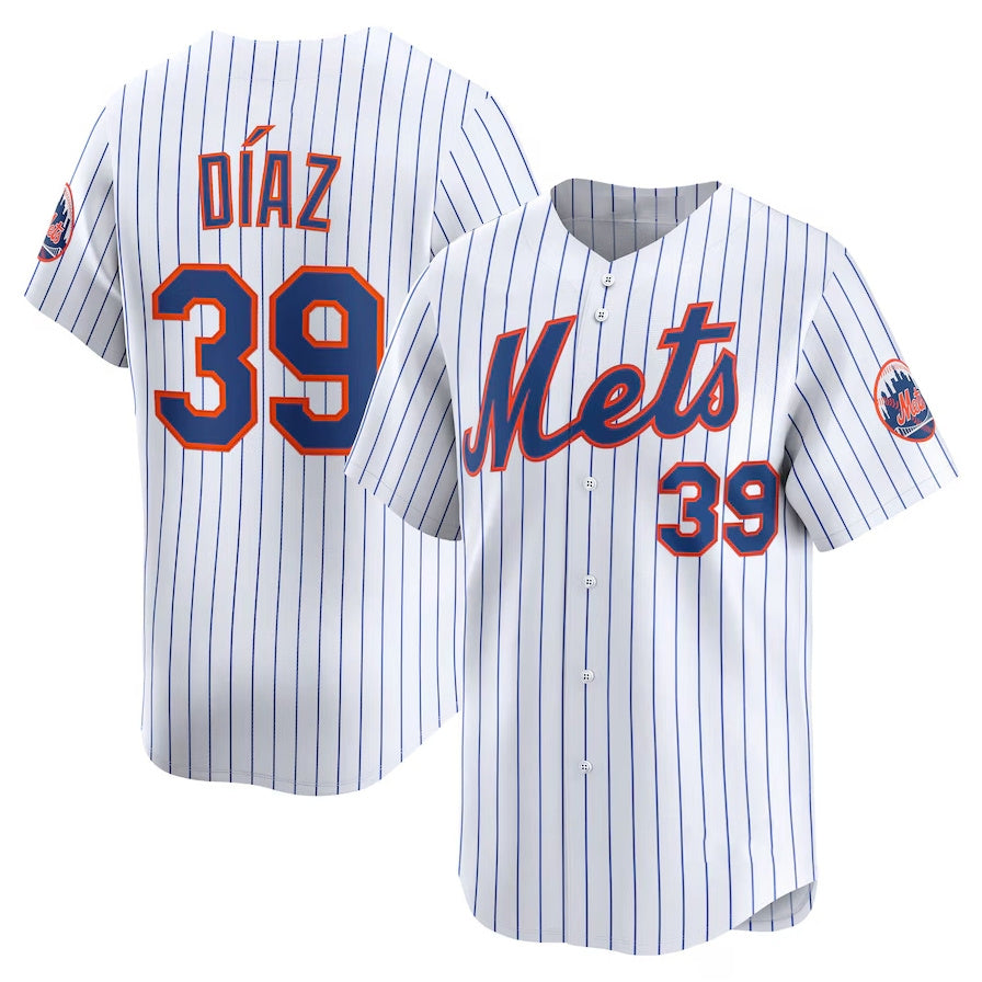 Custom #39 White NYM Baseball Shirt Top