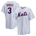 Custom #3 White NYM Baseball Shirt Top