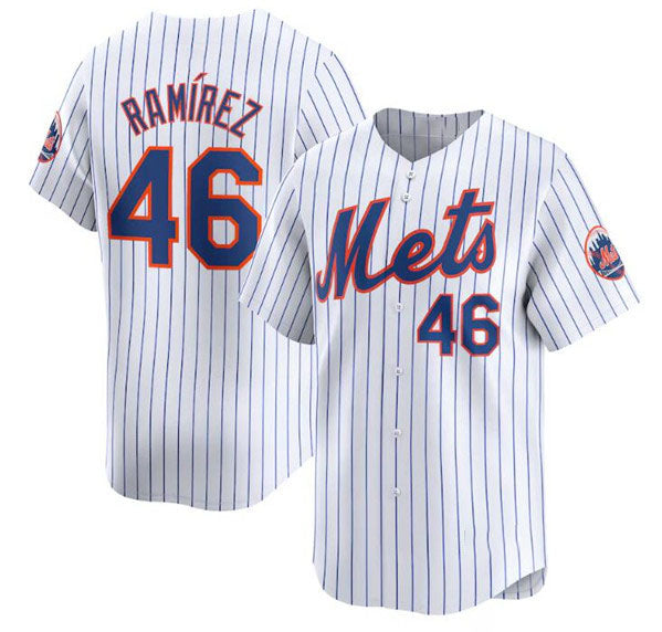 Custom #46 White 2024 NYM Baseball Shirt Top