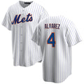 Custom #4 White NYM Baseball Shirt Top