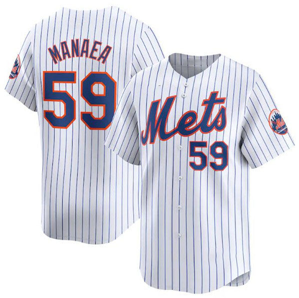Custom #59 White 2024 NYM Baseball Shirt Top