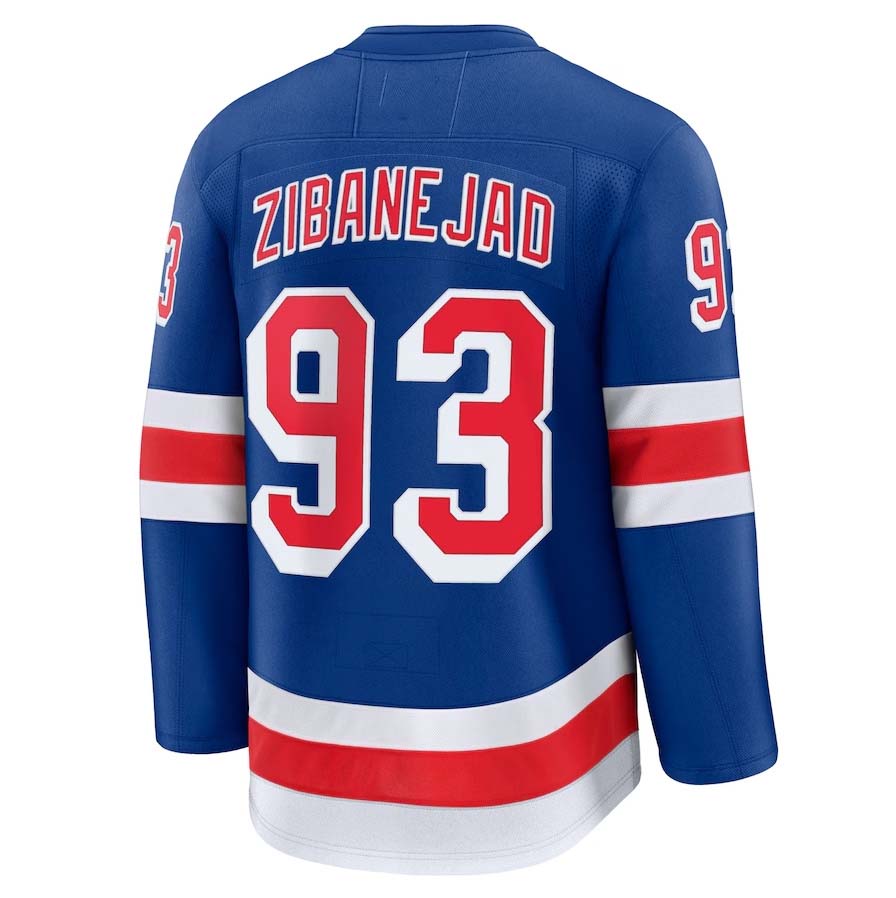 Custom #93 Blue Hockey Shirt Top