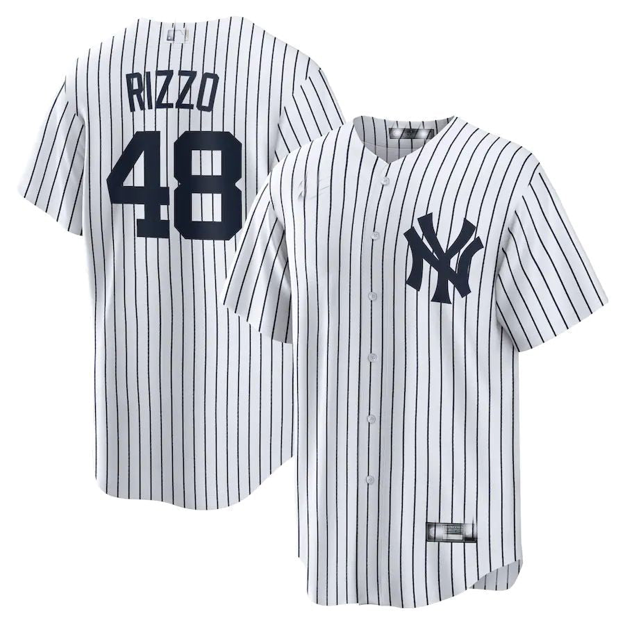 Custom #48 White NYY Baseball Shirt Top
