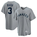 Custom #3 Gray NYY Baseball Shirt Top
