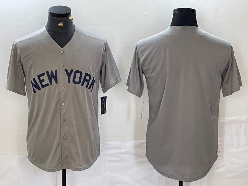 Custom Grey 2021 NYY Baseball Shirt Top