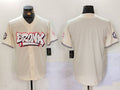 Custom Cream NYY Baseball Shirt Top