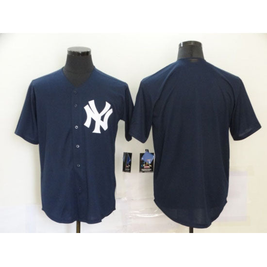 Custom Navy Blue NYY Baseball Shirt Top
