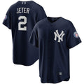 Custom #2 Navy 2020 Hall Of Fame NYY Baseball Shirt Top