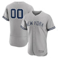 Custom Gray NYY Baseball Shirt Top