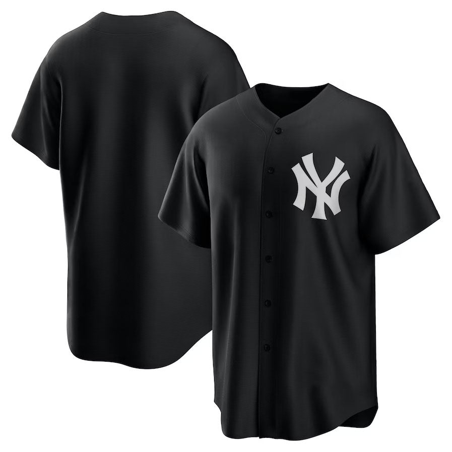 Custom Black NYY Baseball Shirt Top