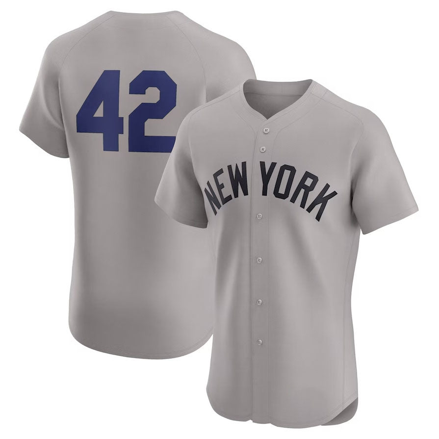 Custom Gray 2024 Jackie Robinson Day NYY Baseball Shirt Top
