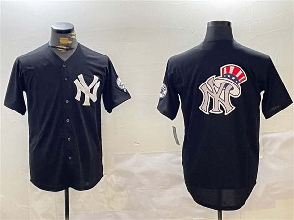 Custom Black NYY Baseball Shirt Top