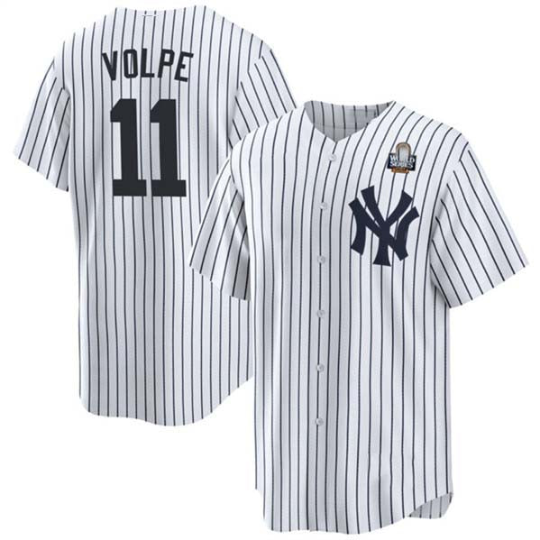 Custom #11 White 2024 NYY Baseball Shirt Top