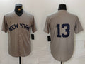 Custom #13 Grey NYY Baseball Shirt Top