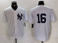 Custom #16 White NYY Baseball Shirt Top