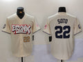 Custom #22 Cream NYY Baseball Shirt Top