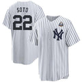 Custom #22 White 2024 NYY Baseball Shirt Top