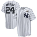 Custom #24 White 2024 NYY Baseball Shirt Top