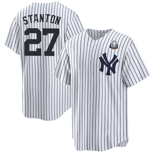 Custom #27 White 2024 NYY Baseball Shirt Top