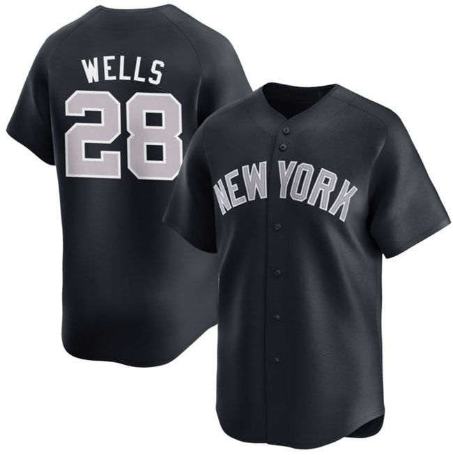 Custom #28 Navy 2025 NYY Baseball Shirt Top
