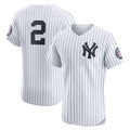 Custom #2 White NYY Baseball Shirt Top