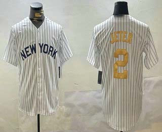 Custom #2 White NYY Baseball Shirt Top