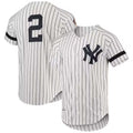 Custom #2 White 1996 NYY Baseball Shirt Top