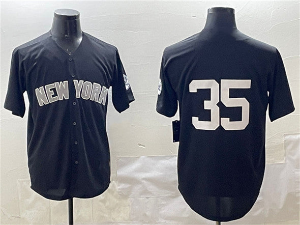 Custom #35 Black NYY Baseball Shirt Top