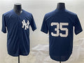 Custom #35 Navy NYY Baseball Shirt Top