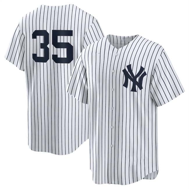 Custom #35 White 2024 NYY Baseball Shirt Top