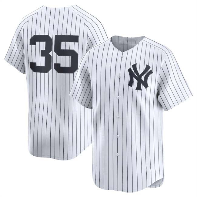Custom #35 White 2024 NYY Baseball Shirt Top