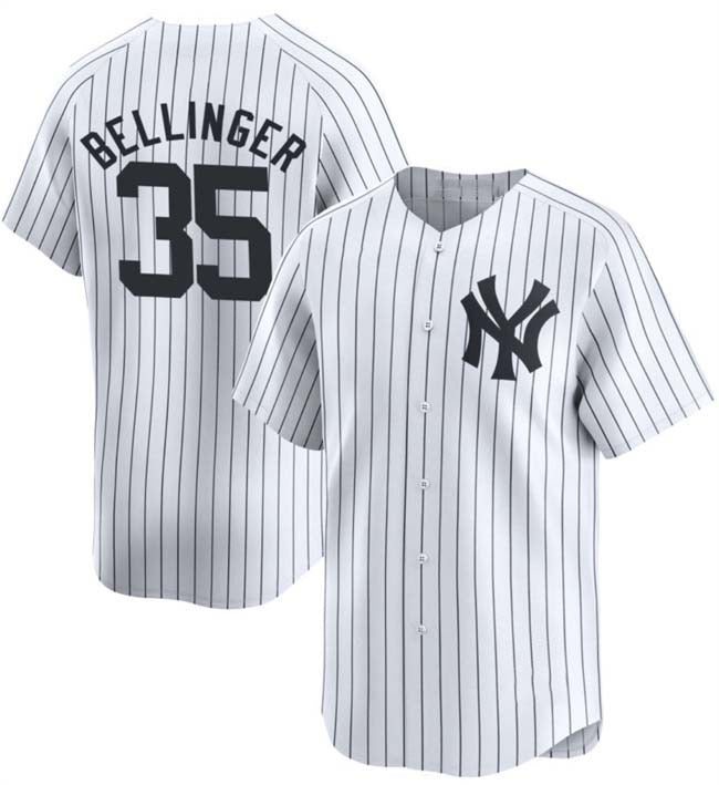 Custom #35 White 2024 NYY Baseball Shirt Top