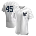 Custom #45 White NYY Baseball Shirt Top