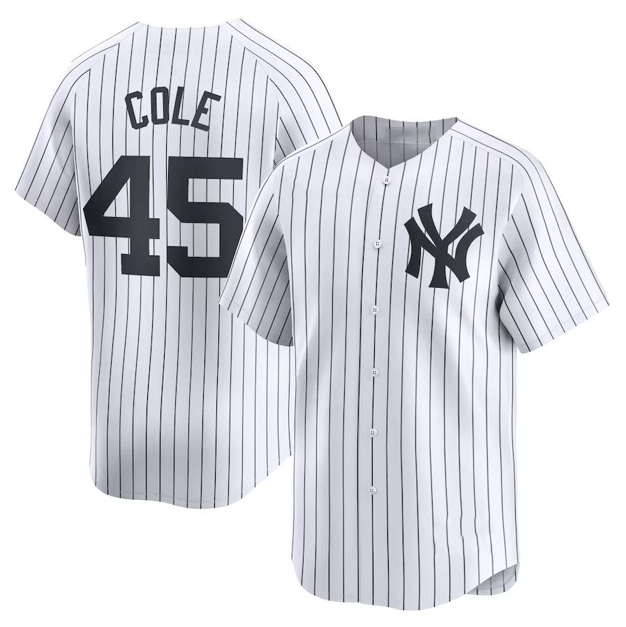 Custom #45 White NYY Baseball Shirt Top