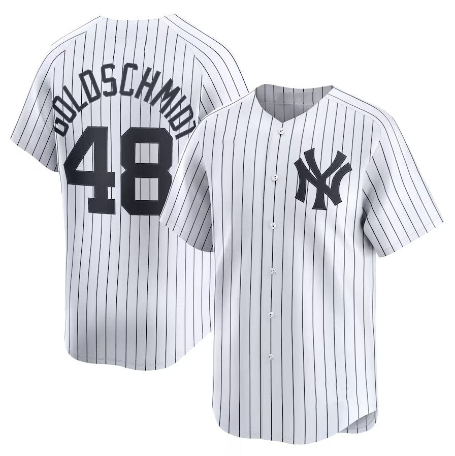 Custom #48 White NYY Baseball Shirt Top