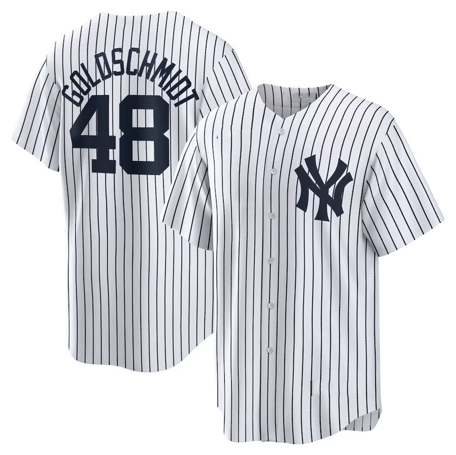 Custom #48 White NYY Baseball Shirt Top