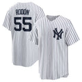 Custom #55 White NYY Baseball Shirt Top
