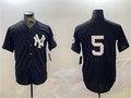 Custom #5 Black NYY Baseball Shirt Top