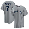 Custom #7 Gray NYY Baseball Shirt Top