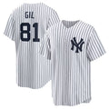 Custom #81 White NYY Baseball Shirt Top