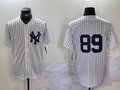 Custom #89 White NYY Baseball Shirt Top