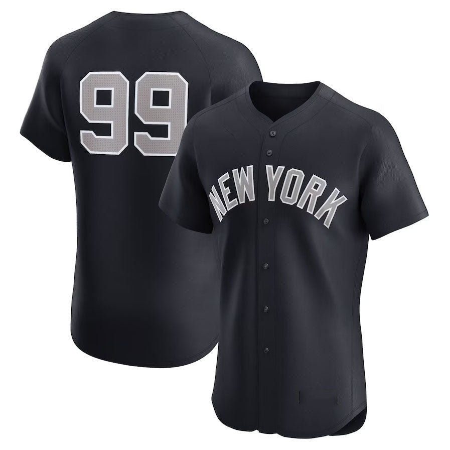 Custom #99 Navy NYY Baseball Shirt Top