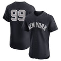 Custom #99 Navy NYY Baseball Shirt Top