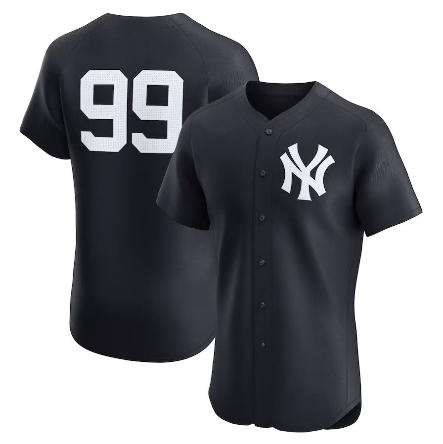 Custom #99 Navy NYY Baseball Shirt Top