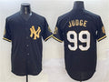 Custom #99 Black NYY Baseball Shirt Top
