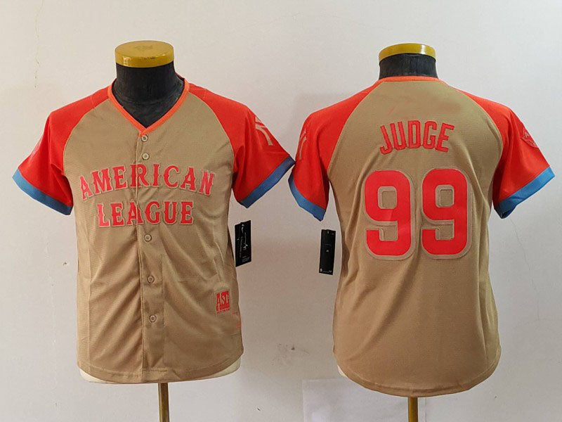 Custom #99 Cream 2024 All Star NYY Baseball Shirt Top