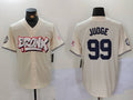 Custom #99 Cream NYY Baseball Shirt Top
