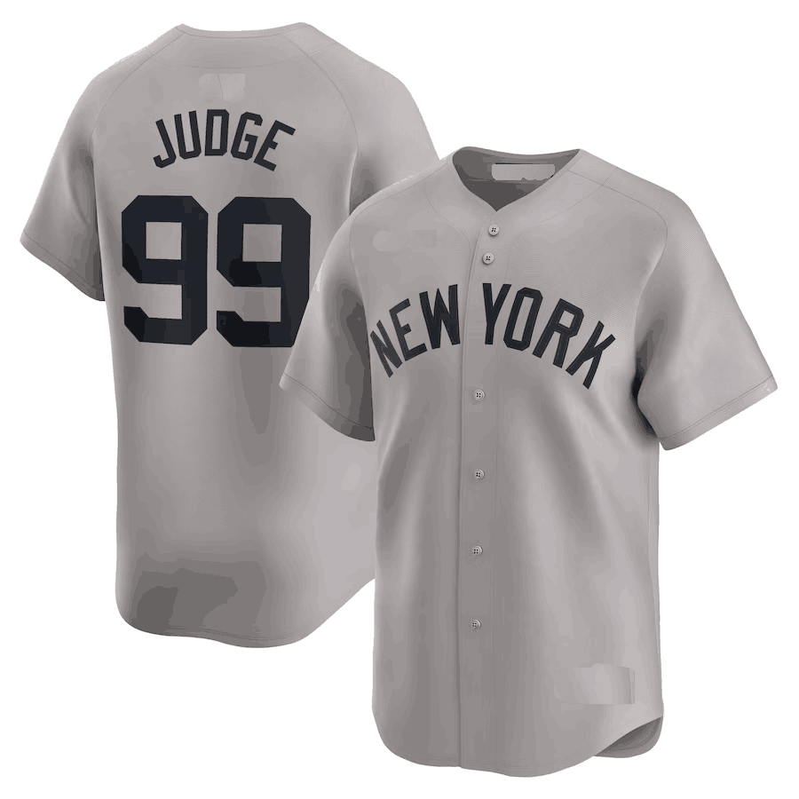 Custom #99 Gray 2024 NYY Baseball Shirt Top