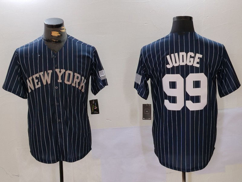 Custom #99 Navy NYY Baseball Shirt Top