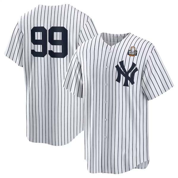 Custom #99 White 2024 NYY Baseball Shirt Top